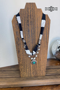 Checker Concho Necklace