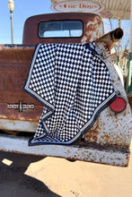 Load image into Gallery viewer, SMALL Black Checkered Out Wild Rag/ Scarf
