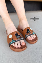 Load image into Gallery viewer, BROWN Saddle Bum Slides