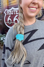 Load image into Gallery viewer, Turquoise Rock Ponytail Holder