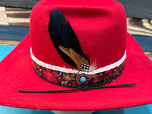 Load image into Gallery viewer, Red 3X Felt Rodeo King